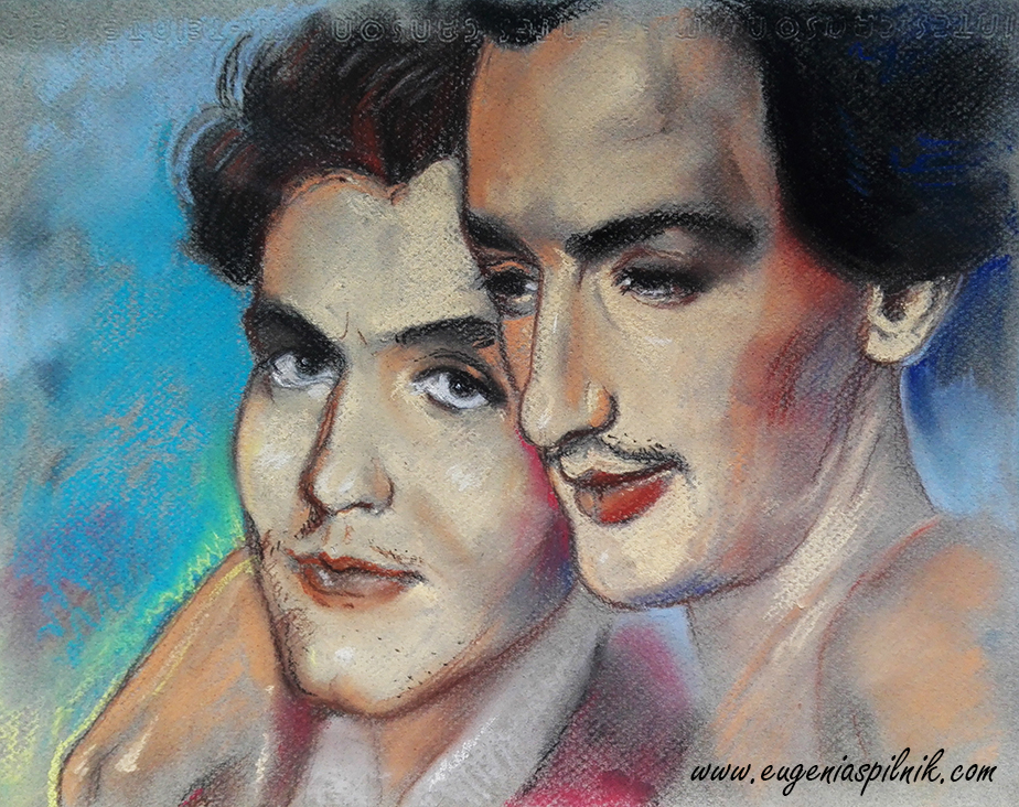 retrato de Lorca y Dalí